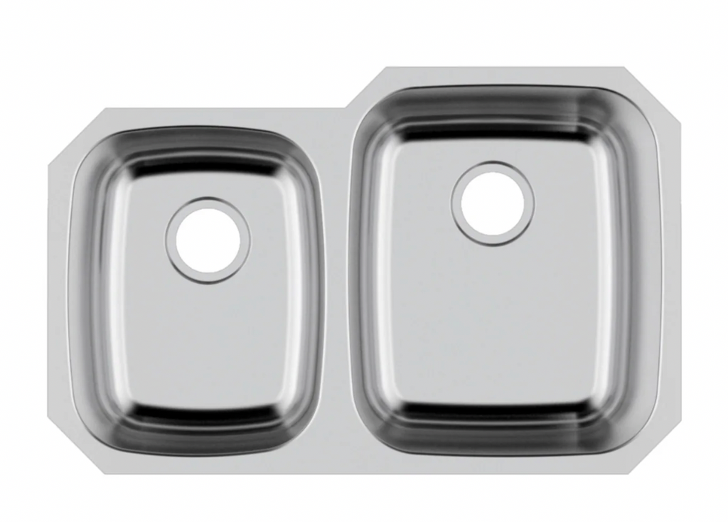 SINK 4060 PLVSN STANDARD 18 GAUGE STAINLESS STEEL DOUBLE BOWL UNDERMOUNT KITCHEN