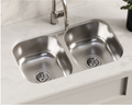 SINK 4040 PLVS STANDARD 18 GAUGE STAINLESS STEEL DOUBLE BOWL UNDERMOUNT KITCHEN SINK