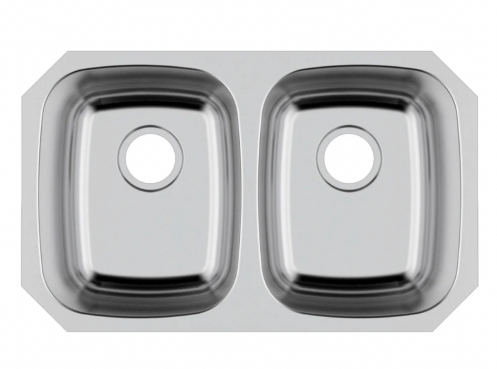 SINK 4040 PLVS STANDARD 18 GAUGE STAINLESS STEEL DOUBLE BOWL UNDERMOUNT KITCHEN SINK