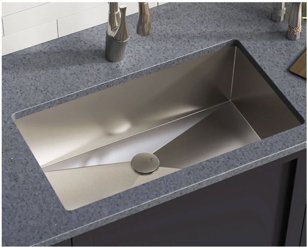 SINK 3218 PLHA115 ZERO RADIUS RO 18 HANDMADE 18 GAUGE STAINLESS STEEL UNDERMOUNT KITCHEN SINK