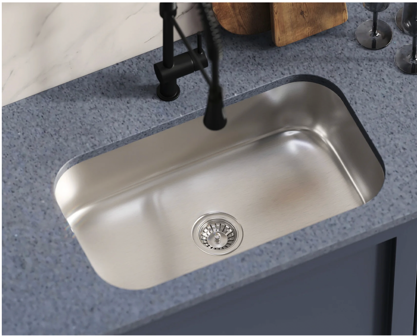 SINK 3018 PLVS STANDARD 18 GAUGE STAINLES STEEL SINGLES