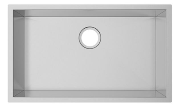 SINK 3018 PLHA109 ZERO RADIUS 18 GAUGE STAINLESS STEEL UNDERMOUNT KITCHEN