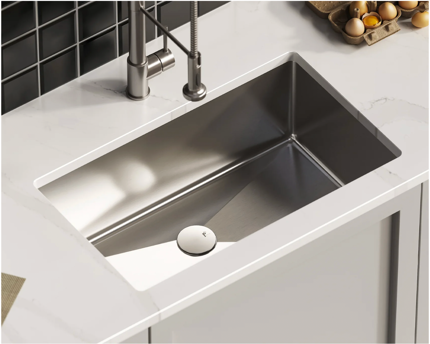 SINK 3018 PLHA109 MICRO RADIUS 18 GAUGE STAINLESS STEEL UNDERMOUNT KITCHEN