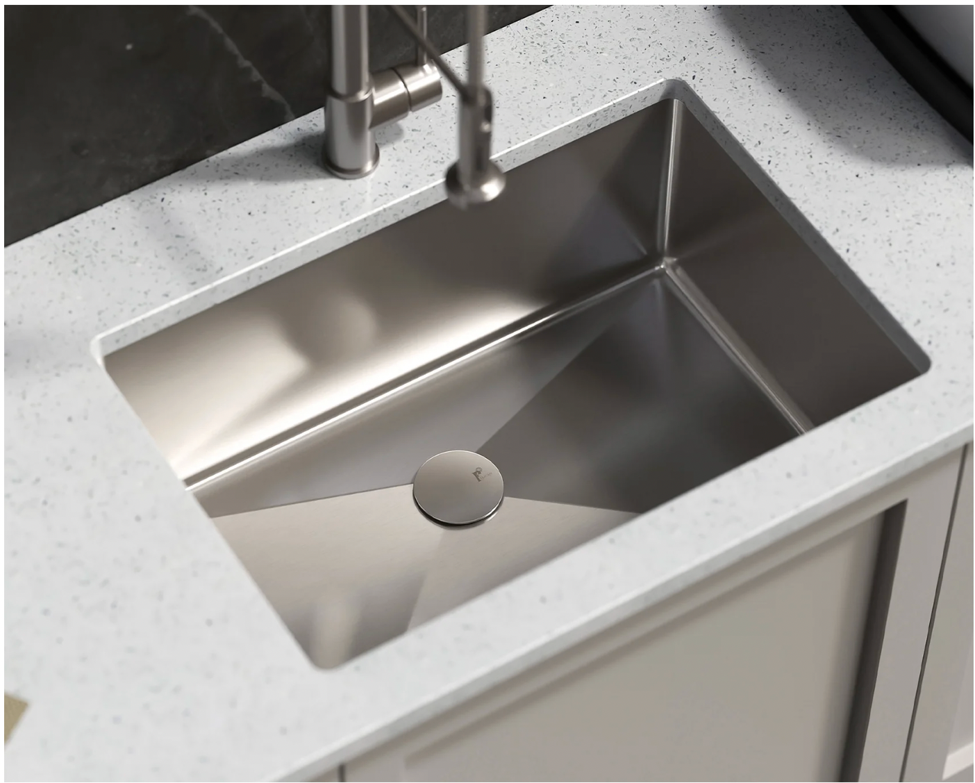 SINK 2718 PLHA111 MICRO RADIUS 18 GAUGE STAINLESS STEEL UNDERMOUNT KITCHEN SINK 27 X 18 WITH MICRO RADIUS CORNERS