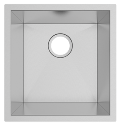 SINK 1718 PLHA104 ZERO RADIUS 16 GAUGE STAINLESS STEEL UNDERMOUNT KITCHEN