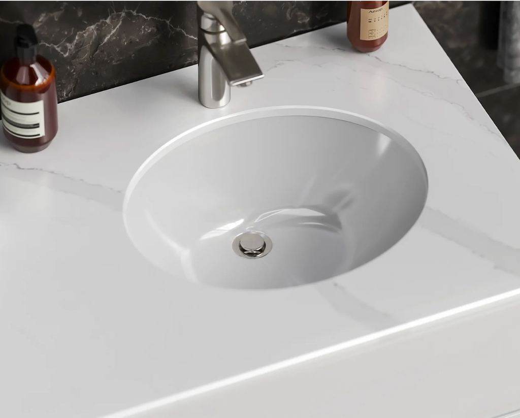 PL3059 WHITE PORCELAIN UNDERMOUNT BATHROOM SINK 17 1/4 X 14