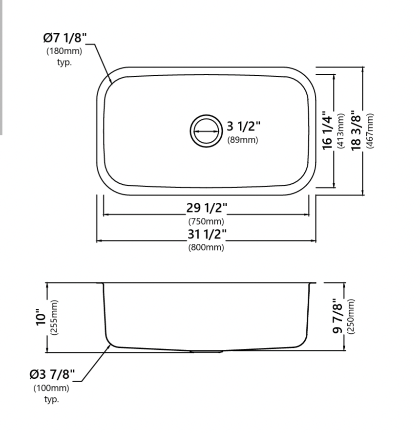KRAUS UNDERMOUNT SINK 2318 KBU14E
