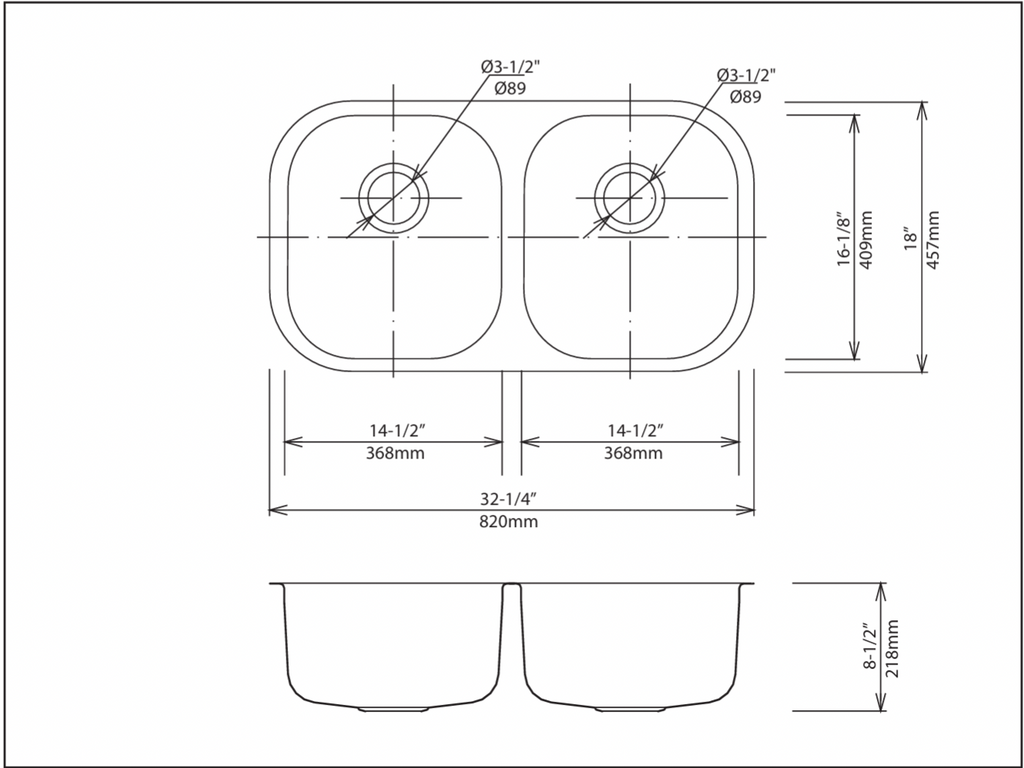 KRAUS UNDERMOUNT SINK 5050 SS KBU22