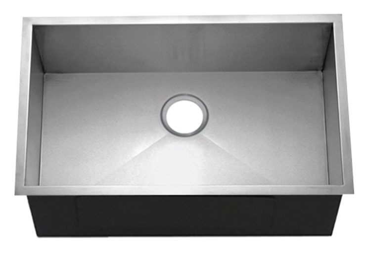 GSZ-3018-9 - 18 Gauge Zero Radius Single Bowl Sink 30x18x9