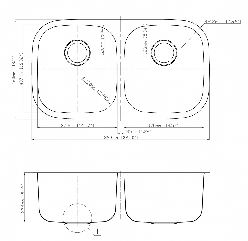 GSR-18-5050 - 18g Kitchen Sink 5050 Equal