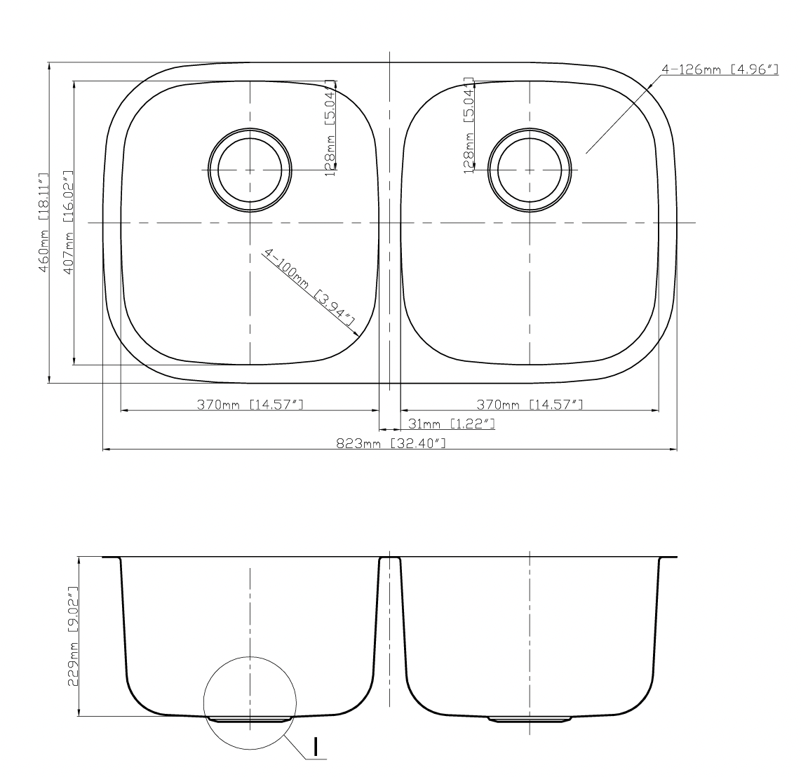 GSR-18-5050 - 18g Kitchen Sink 5050 Equal