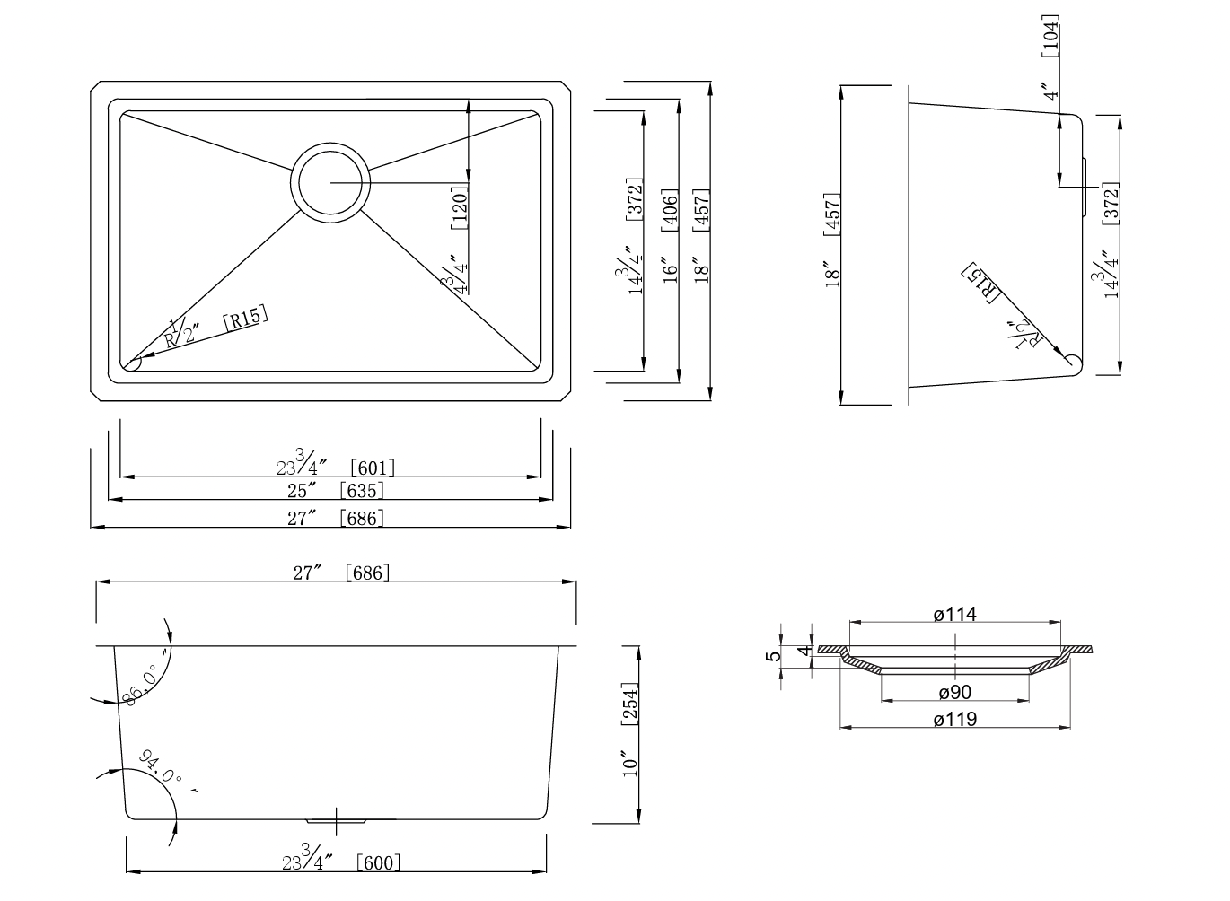 GSM-2718 Micro Radius 2718 18g