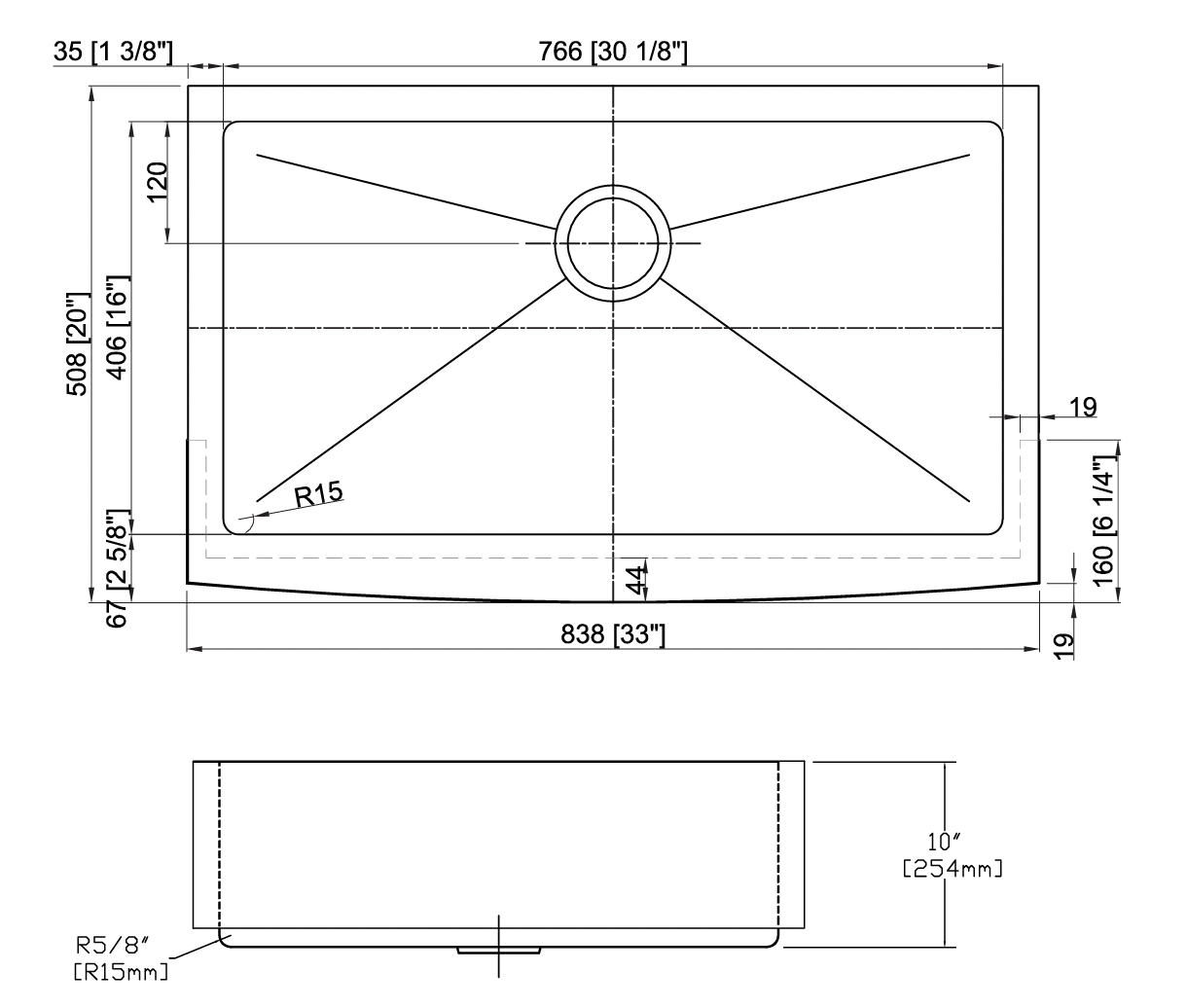 DSM-A3320 FARMSINK 33X20