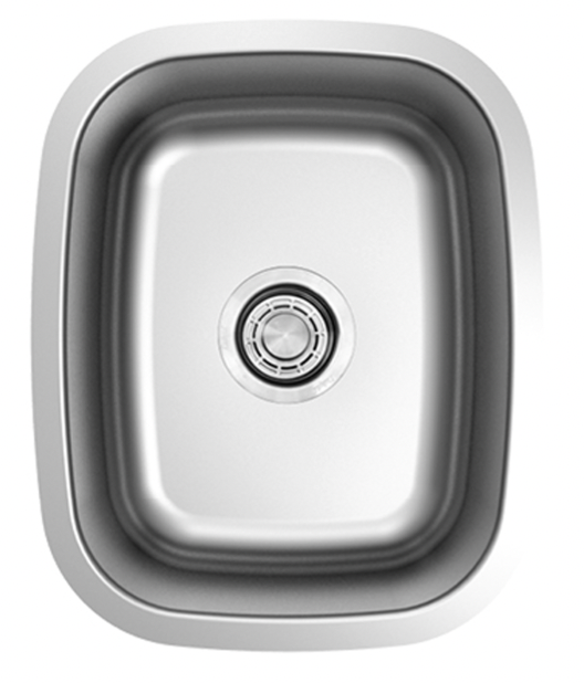 SORELLE by Dakota 1519 7D SS Undermount Single-Bowl Bar Sink 18G Standard Radius - Brushed Nickel